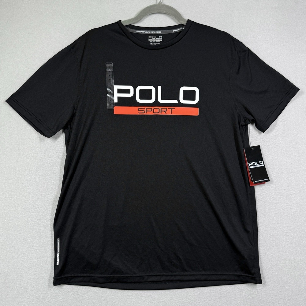 Polo Sport Ralph Lauren Shirt Mens Medium Performance Tee Logo Thermovent NWT